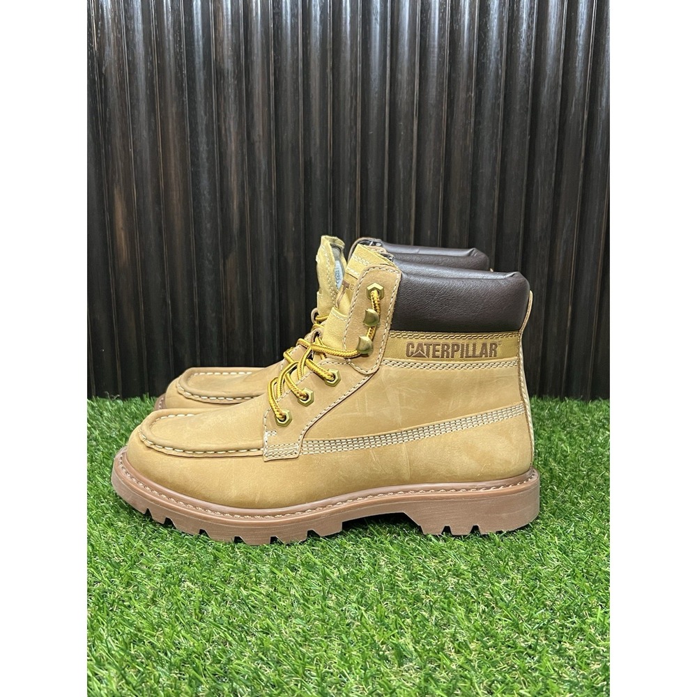 Size 7.5 - Caterpillar Colorado Moc Toe Boots Honey Reset Work P726065 Mens